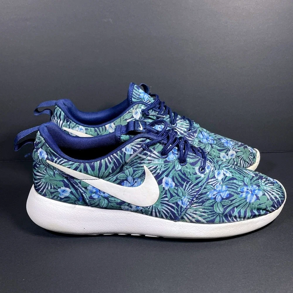 Nike Roshe One Print Premium Athletic Hawaiian Loyal Blue 833620-410 Mens Sz 8.5 - Picture 2 of 7